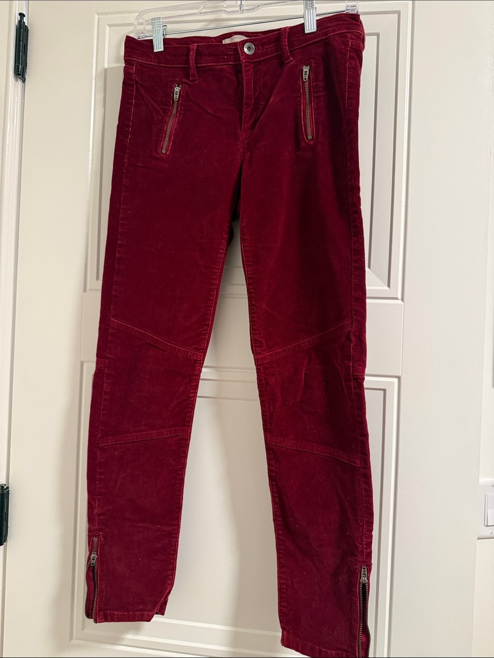 Banana Republic Burgundy Corduroy Skinny Jeans